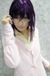 asian cosplay glasses gundam gundam_00 male photo purple_hair short_hair tieria_erde 