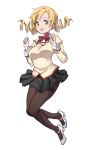  1girl blonde_hair bow bowtie commentary_request highres justeeeeth korean_commentary mahou_shoujo_madoka_magica pantyhose school_uniform skirt tagme tomoe_mami white_footwear yellow_eyes 