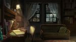  book bookshelf chair couch curtains desk indoors lamp open_book original rug satuma_s scenery window wooden_floor 