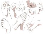  asutora close-up fingernails hands hands_together head_out_of_frame original simple_background white_background 