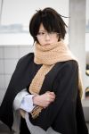  asian black_hair cosplay glasses itoshiki_nozomu photo sayonara_zetsubou_sensei scarf short_hair 