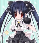  1girl blush kooh lowres maid pangya red_eyes simple_background smile solo twintails 