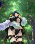 breasts dizzy forest from_below guilty_gear nature salada tail thighhighs tree trees under_boob underboob wings