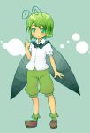  cape green_eyes green_hair miyamoto_kunai touhou wriggle_nightbug 