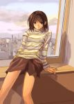  cityscape shihira_tatsuya skirt sweater window 