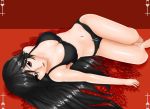  black_hair cleavage ews kaibutsu_oujo kamura_reiri red_eyes swimsuit vampire 