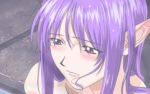  animated_gif blush close-up elf gif julietta long_hair pointy_ears purple_eyes purple_hair sad solo steam violet_eyes viper viper_rsr 