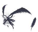  monochrome oso oso_(toolate) rozen_maiden suigintou wings 