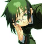  androgynous bespectacled glasses green_eyes green_hair kino kino_no_tabi kuroboshi_kouhaku reverse_trap 
