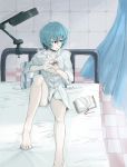  bad_id bed book curtains hiro_(furidam) neon_genesis_evangelion niimori_hiroshi pale_skin shirt tea 