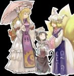  hal_(artist) lowres pet petting touhou yakumo_ran yakumo_yukari 