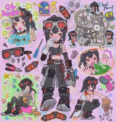  1girl grace_howard happy long_hair smile wrench zenless_zone_zero 