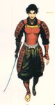  armor black_hair highres jpeg_artifacts katana onimusha onimusha:_warlords samurai samurai_armor sandals sash sword weapon 