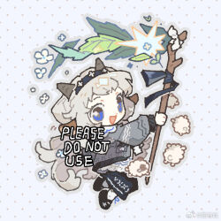  1girl animal_ears black_dress blue_eyes chibi chibi_only chinese_commentary commentary_request dress horns original sheep_ears sheep_girl sheep_horns smile solo thurim6 white_hair 