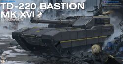  19vodnik 1girl 2boys 2others absurdres ar-23_liberator armor assault_rifle automaton_(helldivers) black_cape blonde_hair blood blue_eyes brown-cape building bullpup cape cigarette combat_helmet commentary english_commentary english_text facial_hair gun hat helldiver_(helldivers) helldivers_(series) helmet highres holding holding_gun holding_weapon military_uniform military_vehicle motor_vehicle multiple_boys multiple_others mustache non-humanoid_robot peaked_cap pointing rifle robot ruins scope skyscraper tank td-220_bastion weapon 