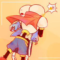  ! !! 1:1 2018 2boys 2d armor artist_name black_shorts blue_jacket blue_shorts blush boots brothers cape commentary digital_media duo english_commentary gloves grey_hood heart hollow_eyes hood hood_down hooded_jacket hug humanoid jacket male male_focus male_only monster monster_boy multiple_boys orange_background papyrus_(undertale) red_boots red_cape red_gloves sans_(undertale) shirt shorts siblings simple_background single_vertical_stripe skeleton spoken_heart striped_shorts teeth undead undertale utdr_(toby_fox) veah3 vertical-striped_clothes vertical-striped_shorts white_armor white_shirt white_stripes 