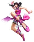  chinadress chinese_clothes fighting_stance jumping ling_xiaoyu namco tekken tekken_3 tekken_4 tekken_5_(dark_resurrection) twintails 