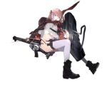  1girl alternate_costume ar-15 bag bangs black_footwear blue_eyes blue_hair boots damaged full_body girls_frontline gun hair_between_eyes hair_ornament holding holding_gun holding_weapon holster jacket lin+ long_hair looking_away multicolored_hair official_art one_side_up pink_hair rifle scarf school_uniform scope side_ponytail sidelocks solo st_ar-15_(girls_frontline) stomach streaked_hair thigh-highs thigh_holster thigh_strap torn_clothes transparent_background uniform weapon white_legwear 