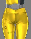  1girl bodysuit deka_yellow highres mugyaclan reimon_marika see-through simple_background solo super_sentai tokusatsu tokusou_sentai_dekaranger underwear 