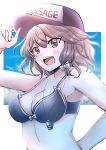  bikini clear_sky hat kuronon lifeguard name_in_hat summer swimsuit touhou usami_renko whistle 