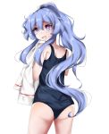  1girl artist_name ass back bare_shoulders beyblade beyblade:_burst blue_hair blush chankyone character_name crying legs long_hair nervous nishiro_nya open_eyes open_mouth simple_background solo violet_eyes 