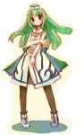  green_hair hat long_hair momiji_mao pantyhose sketch 