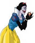  cosplay death_note disney food fruit grimm's_fairy_tales holding holding_fruit lowres parody ryuk snow_white snow_white_(cosplay) snow_white_(grimm) snow_white_and_the_seven_dwarfs solo what yachinami 