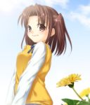  brown_hair school_uniform smile sweater sweater_vest tsukihime twintails vest yumizuka_satsuki 