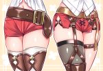  atelier_(series) atelier_ryza atelier_ryza_2 belt brown_belt curvy garter_belt gloves jacket leather leather_belt leather_gloves mabo-udon older plump red_shorts reisalin_stout short_shorts shorts single_thighhigh thick_thighs thigh-highs thigh_pouch thighs time_paradox yellow_jacket 