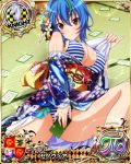  1girl blue_hair card_(medium) character_name chess_piece green_hair high_school_dxd knight_(chess) multicolored_hair official_art short_hair solo streaked_hair trading_card two-tone_hair xenovia_quarta 