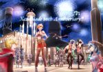  6+boys 6+girls anna_(xenoblade_1) arm_around_shoulder armu_(xenoblade) berryjammy_(xenoblade) black_hair blonde_hair blush building carna cityscape dunban everyone ewan_(xenoblade) fireworks from_below gowago_(xenoblade) hat highres juju_(xenoblade) kiroki_(xenoblade) lamppost lantern linada_(xenoblade) ma&#039;crish_(xenoblade) matryona_(xenoblade) melia mercury_xeno miniskirt multiple_boys multiple_girls nene_(xenoblade) night nikita_(xenoblade) nopo&#039;rikh_(xenoblade) nopon norara_(xenoblade) odama_(xenoblade) outdoors pama_(xenoblade) pterix_(xenoblade) redhead rein_(xenoblade) riki_(xenoblade) rosemary_(xenoblade) shilx_(xenoblade) short_hair shulk silver_hair skirt thigh-highs tree vanea watchtower xenoblade_(series) xenoblade_1 yura_(xenoblade) 