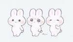  :3 ayu_(mog) blush_stickers crying looking_at_viewer original rabbit signature simple_background tearing_up tears unibrow white_background 