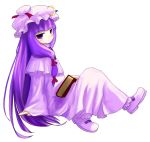  chipika patchouli_knowledge purple_eyes purple_hair sitting touhou violet_eyes 