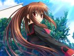  game_cg little_busters! little_busters!! na-ga natsume_rin red_eyes school_uniform 