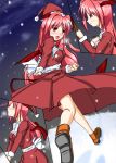  hat head_wings koakuma santa santa_costume santa_hat touhou wings 