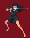  hairband katana school_uniform sword weapon weno 