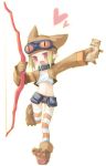  blonde_hair bow_(weapon) cat_hat collar disgaea disgaea_2 envelope gloves hat makai_senki_disgaea_2 paws sazaki_ichiri shorts striped striped_legwear thief_(disgaea) thigh-highs thighhighs weapon 