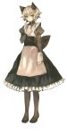 animal_ears blonde_hair cat_ears hand_on_own_chest hand_to_chest hina_(pico) lowres maid maid_clothes pantyhose short_hair solo standing yellow_eyes 