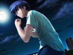  800x600 clannad fumio game_cg male moon night okazaki_tomoya shirt sky tomoyo_after 