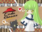  c.c. cat cc code_geass food green_hair pizza pizza_hut product_placement 