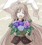  bouquet bouquets bunny_ears flower ken_makiba oekaki rabbit_ears reisen_udongein_inaba smile touhou 