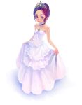  bare_shoulders crown dress gown hat simple_background tiara weno 