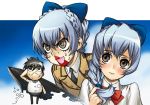  blue_hair full_metal_panic full_metal_panic! keroro_gunsou nosebleed parody sagara_sousuke shiono_etorouji teletha_testarossa 