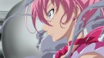  1girl anime_coloring bangs blue_eyes choker closed_mouth cure_melody dearigazu2001 earrings eyebrows_visible_through_hair from_side frown hair_between_eyes heart heart_earrings highres jewelry pink_hair portrait precure profile red_choker suite_precure 