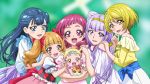  5girls :d aisaki_emiru anime_coloring baby back_bow blonde_hair blue_dress blue_eyes blue_hair blurry blurry_background bow brown_eyes brown_hair carrying dearigazu2001 dress floating_hair hair_bow hand_on_another&#039;s_shoulder hands_on_another&#039;s_shoulder harryham_harry highres hug-tan_(precure) hugtto!_precure kagayaki_homare long_hair multiple_girls nono_hana off-shoulder_shirt off_shoulder open_mouth pink_hair pink_skirt precure purple_hair red_bow red_eyes redhead ruru_amour shiny shiny_hair shirt short_hair short_sleeves shoulder_cutout skirt smile sundress twintails upper_body very_long_hair violet_eyes white_dress white_skirt yakushiji_saaya yellow_eyes yellow_shirt 