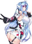  blue_hair breasts highres kos-mos large_breasts negresco red_eyes robot xenoblade_(series) xenoblade_2 xenosaga 