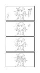  1girl bangs blanket blush d: highres messy_hair office_lady_(yomu_(sgt_epper)) open_mouth simple_background sketch translation_request white_background yomu_(sgt_epper) 