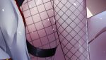  1girl alternate_costume fishnet_legwear fishnets highres hololive nakiri_ayame nanashinayuzu_mochi virtual_youtuber 