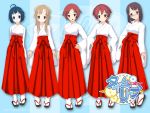  blue_eyes blue_hair brown_eyes brown_hair everyone glasses hayama_yuu japanese_clothes kawasumi_haruka miko nagase_ayumu red_eyes red_hair redhead shinonome_komomo siblings time_leap twins 