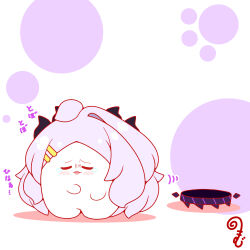  ahoge blue_archive blush chibi closed_eyes colored_shadow commentary_request grey_hair hair_ornament hairclip halo highres hina_(blue_archive) horns kurukurumagical long_hair parallel_hairclips parted_bangs parted_lips shadow single_hair_intake solo standing tears translation_request very_long_hair white_background 